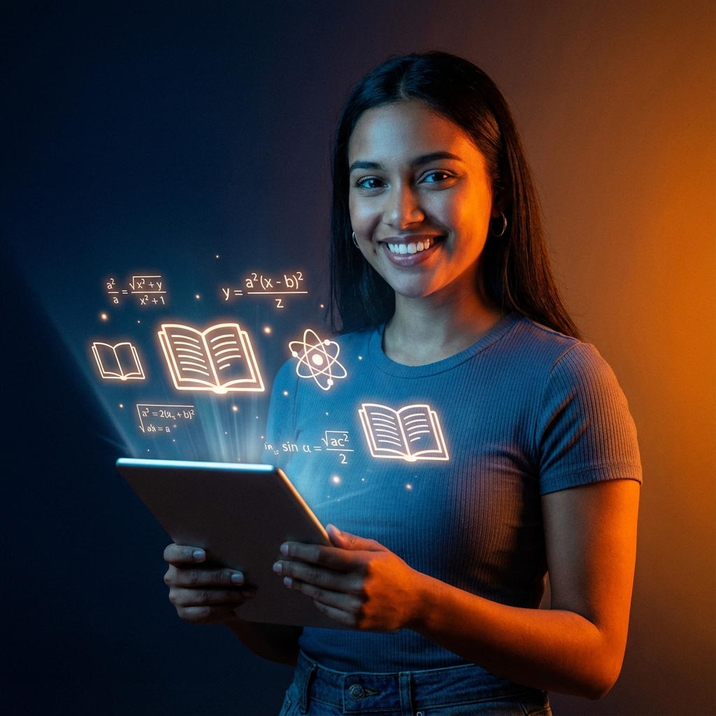 Estudiante usando tecnología